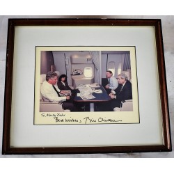Framed Photograph of President Bill Clinton on Air Force One, (Signed by Clinton)